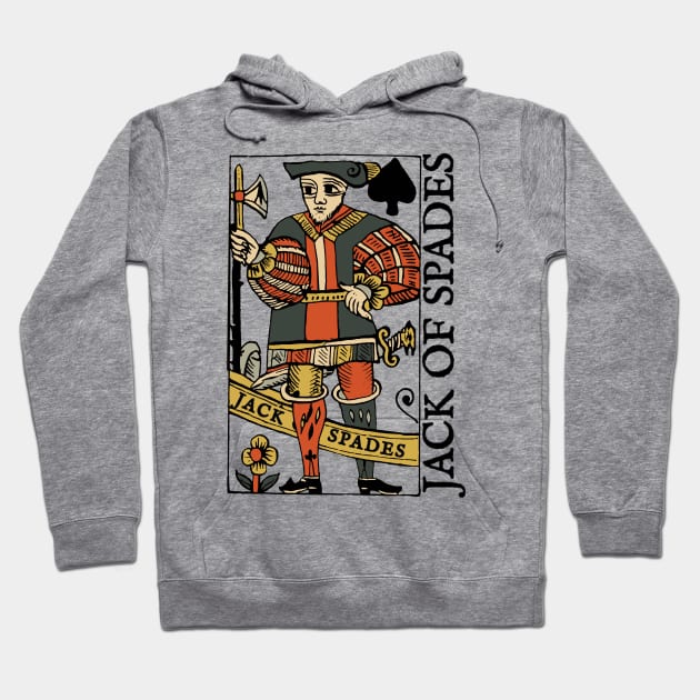 Character of Playing Cards Jack of Spades Hoodie by KewaleeTee